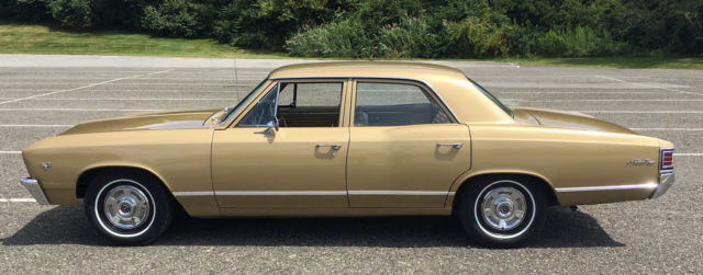 1967 Gold Chevrolet Malibu Sedan