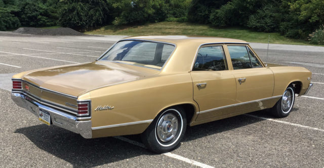 1967 Gold Chevrolet Malibu Sedan