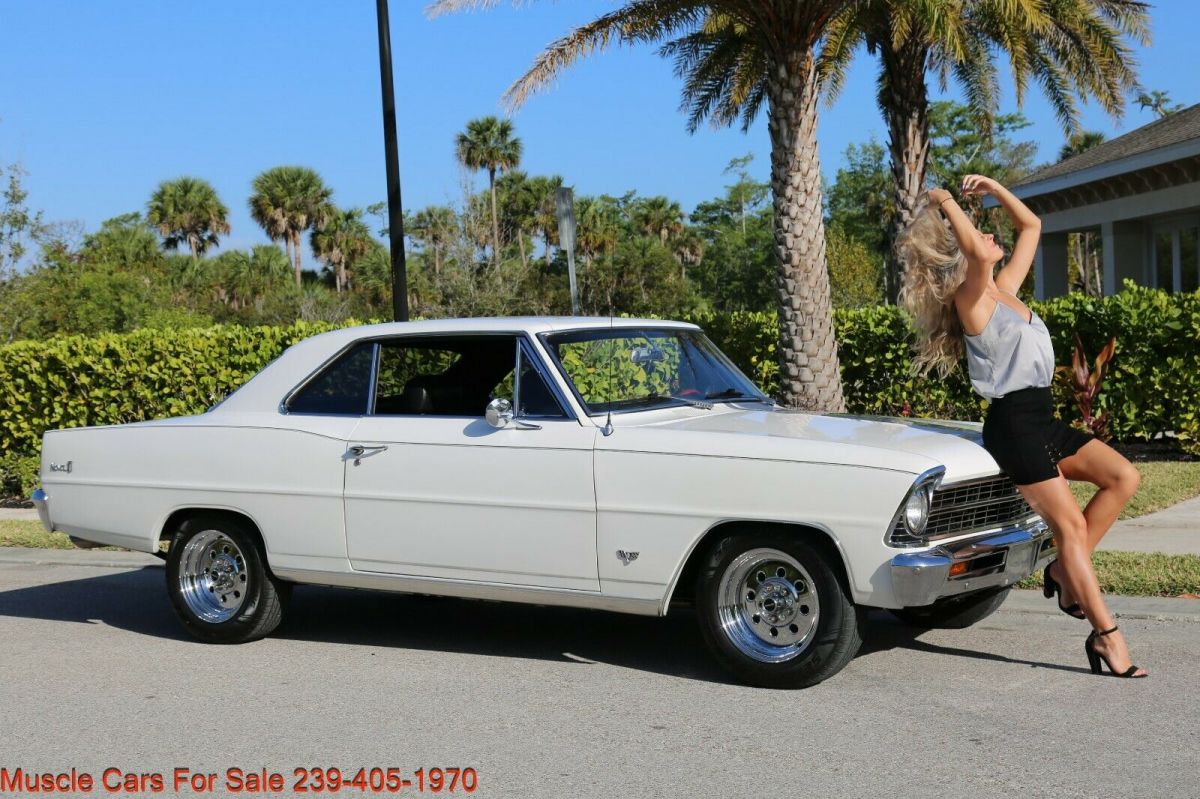 1967 White Chevrolet Nova Coupe