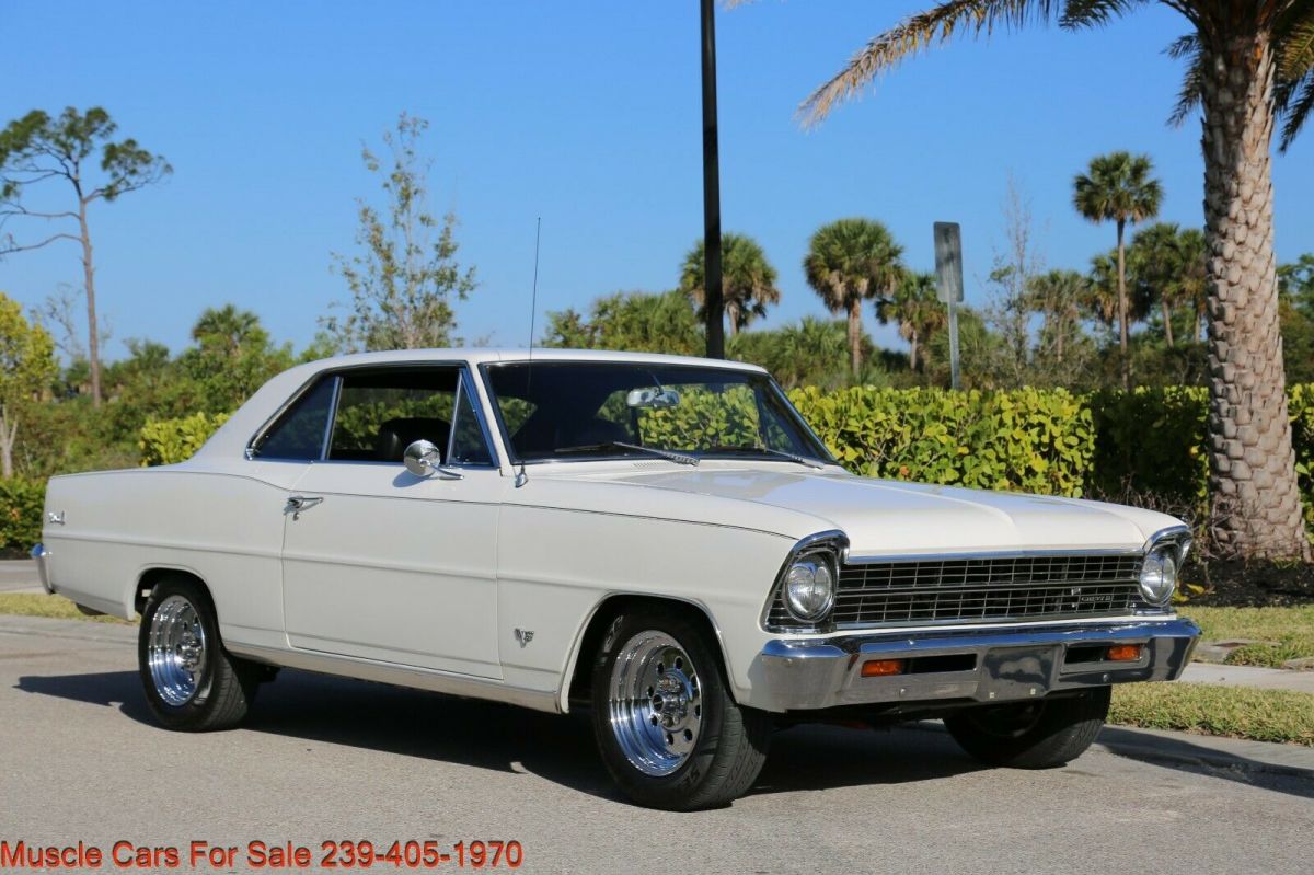 1967 White Chevrolet Nova Coupe