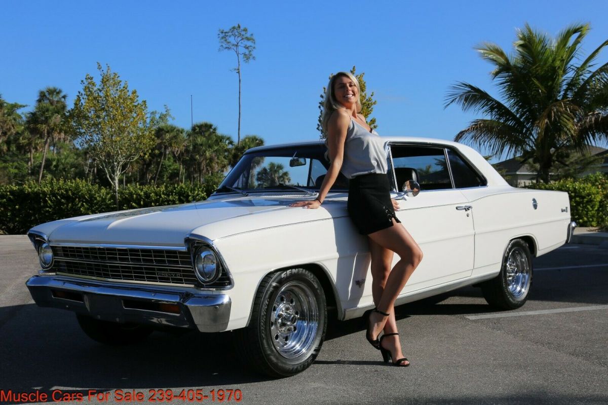 1967 White Chevrolet Nova Coupe