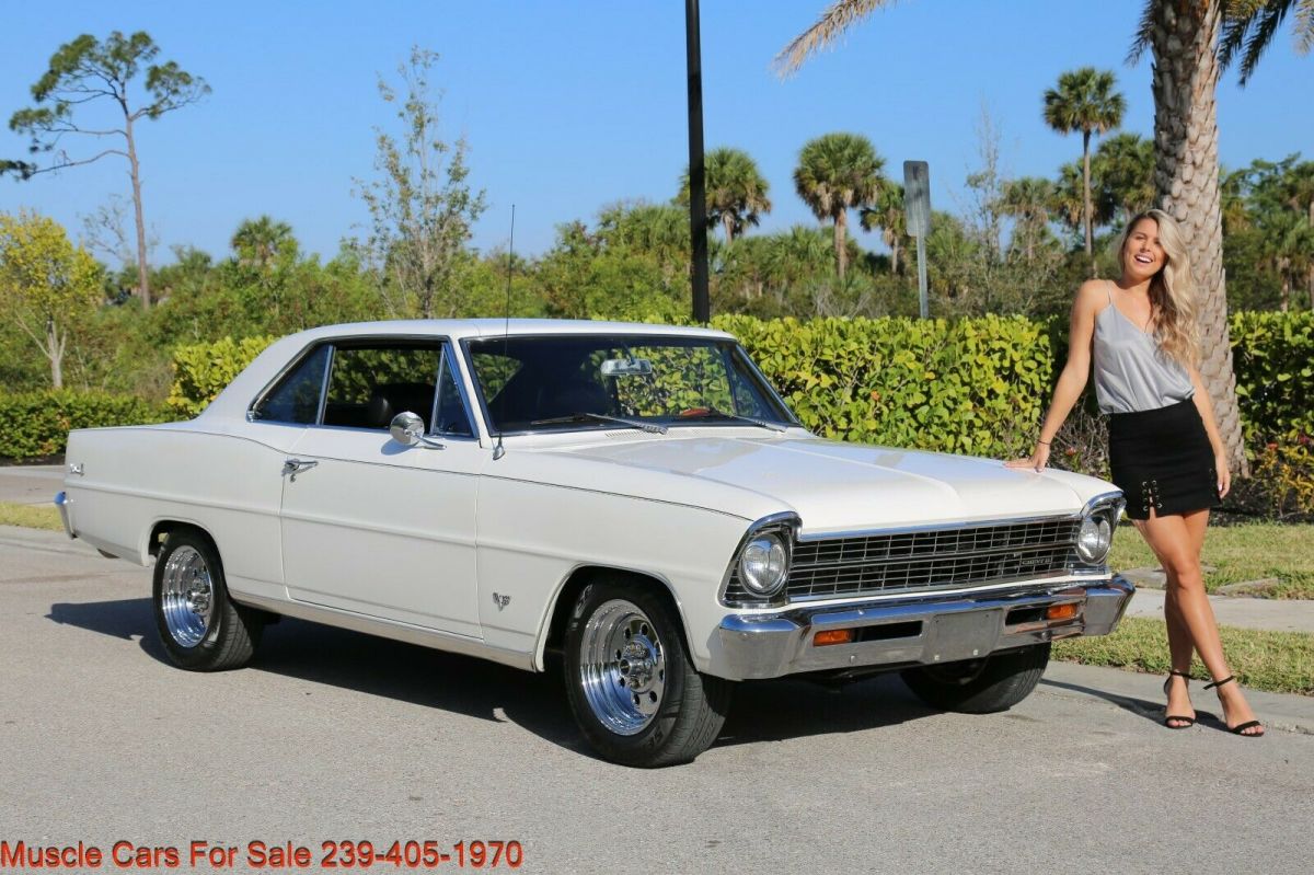 1967 White Chevrolet Nova Coupe