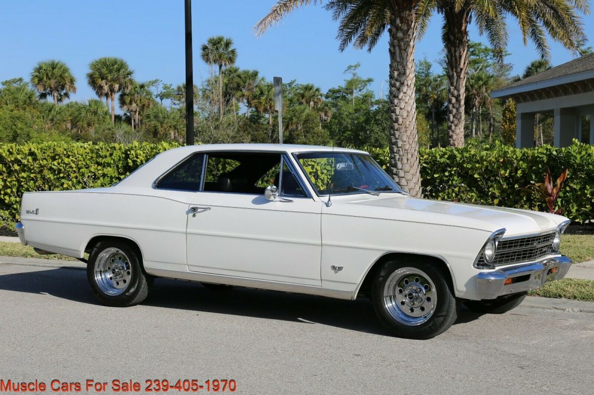 1967 White Chevrolet Nova Coupe