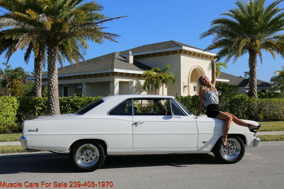 1967 White Chevrolet Nova Coupe