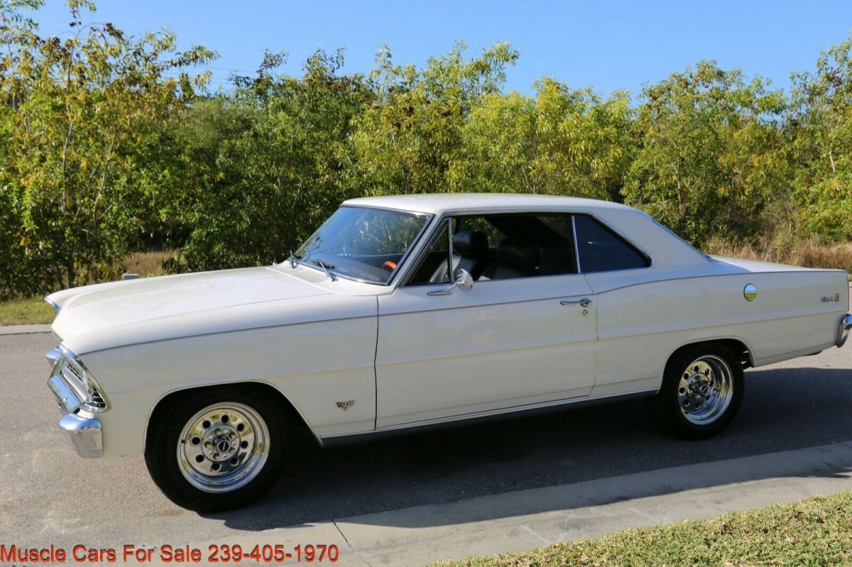 1967 White Chevrolet Nova Coupe