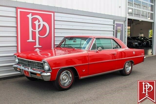 1967 Red Chevrolet Nova 4dr Car