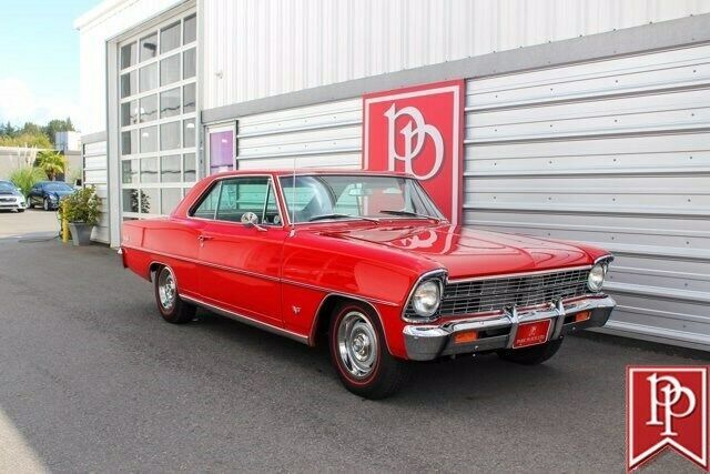 1967 Red Chevrolet Nova 4dr Car