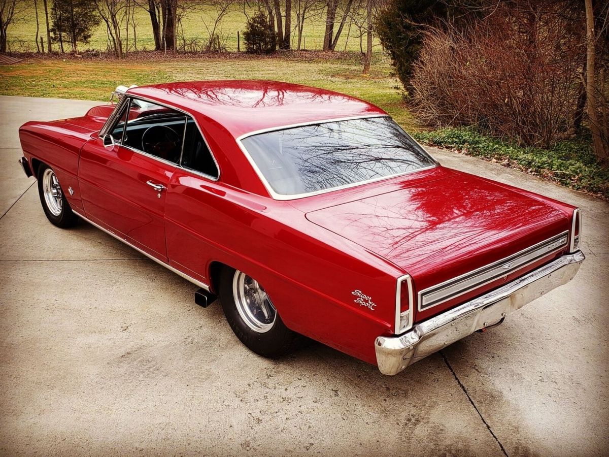 1967 Red Chevrolet Nova Coupe
