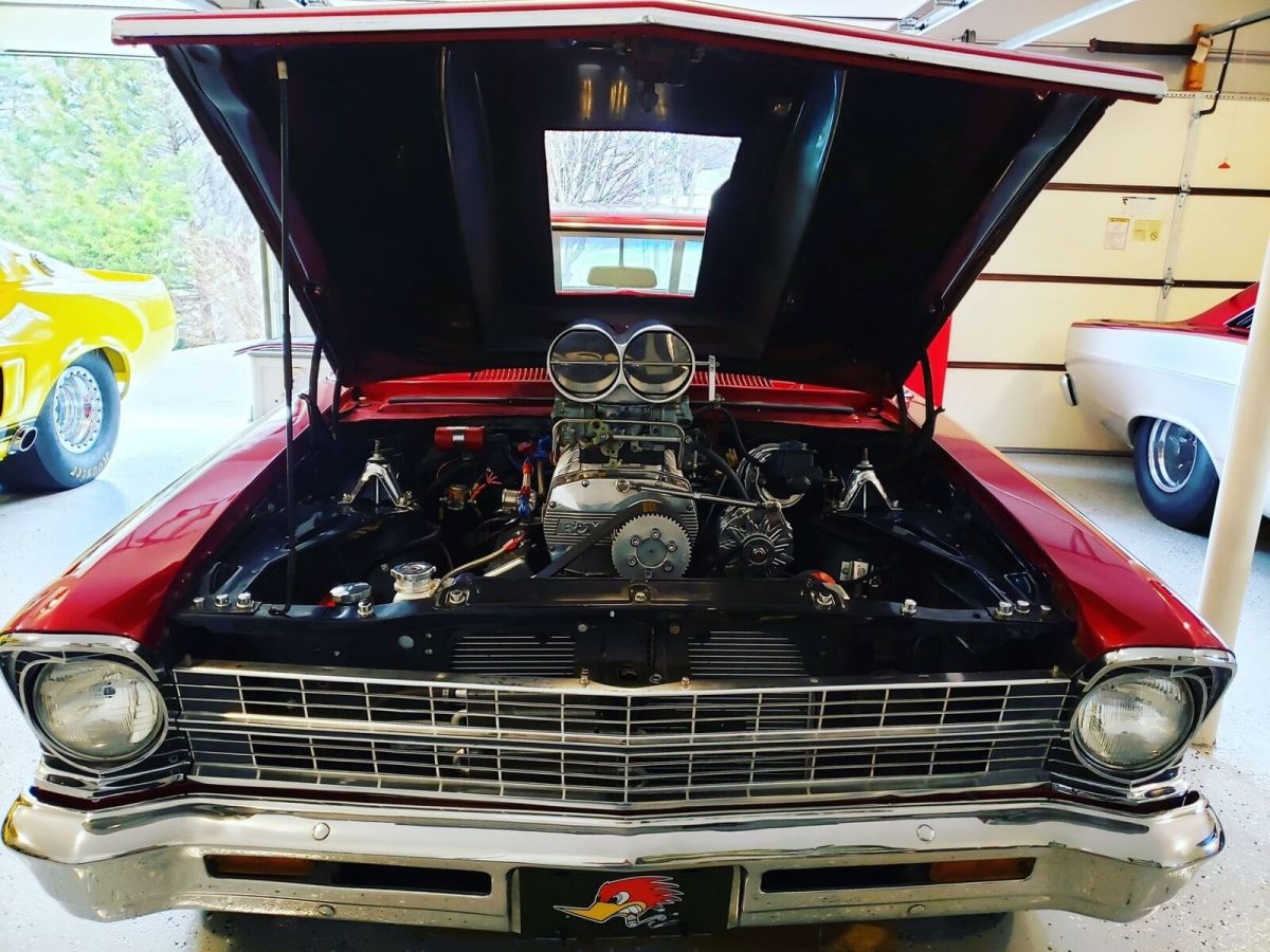 1967 Red Chevrolet Nova Coupe