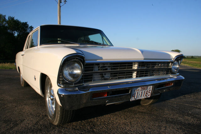 1967 White Chevrolet Nova Coupe