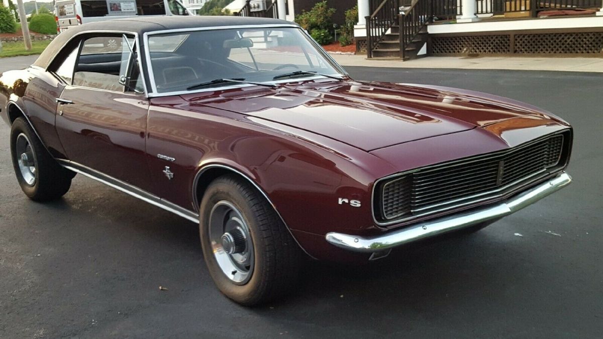 1967 Burgundy Chevrolet Camaro Coupe