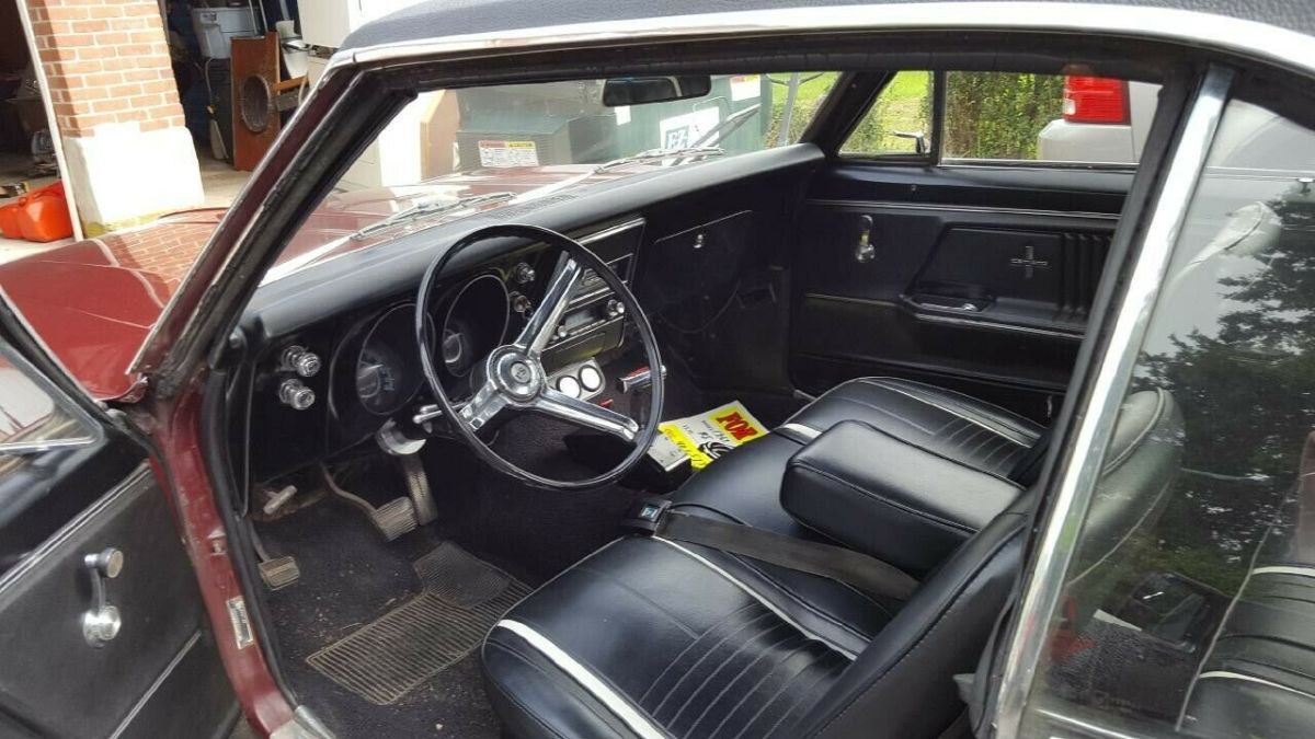 1967 Burgundy Chevrolet Camaro Coupe