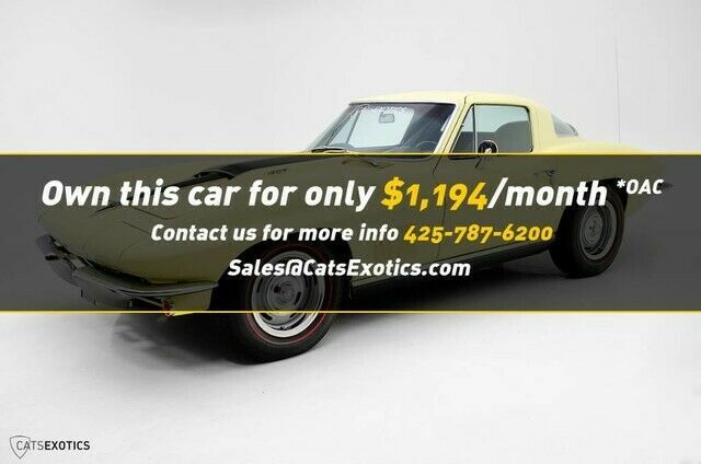 1967 Yellow Chevrolet Corvette Coupe