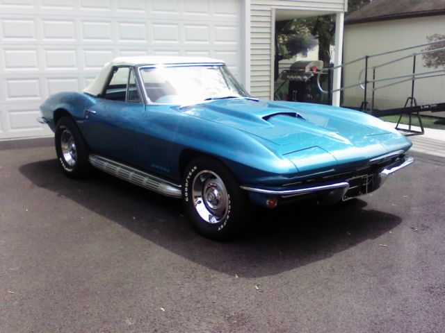 1967 Blue Chevrolet Corvette Convertible