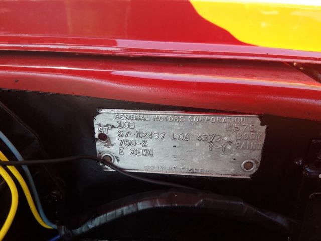 1967 Red Chevrolet Camaro Coupe