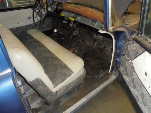 1957 Blue Chevrolet Bel Air/150/210 2 door post