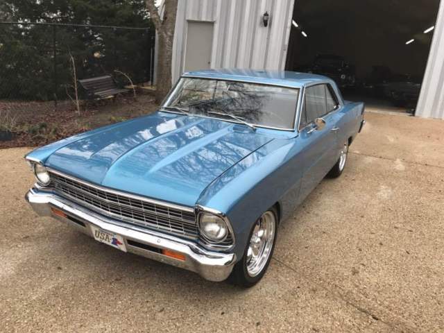 1967 Blue Chevrolet Nova Sedan