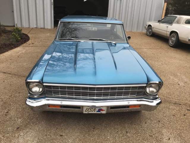 1967 Blue Chevrolet Nova Sedan