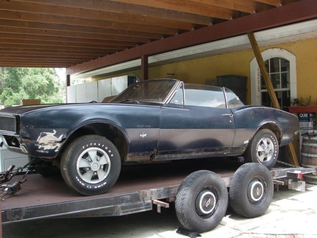 1967 Blue Chevrolet Camaro Convertible