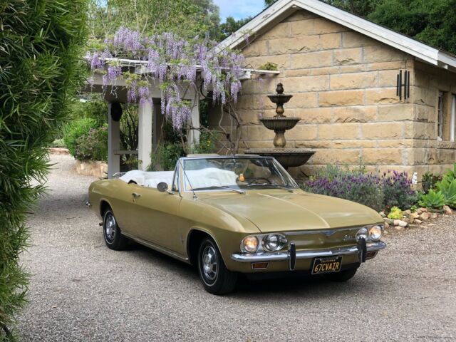 1967 Gold Chevrolet Corvair Convertible