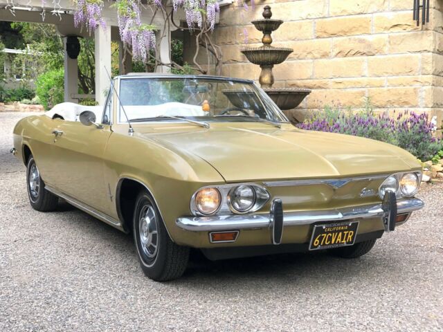 1967 Gold Chevrolet Corvair Convertible