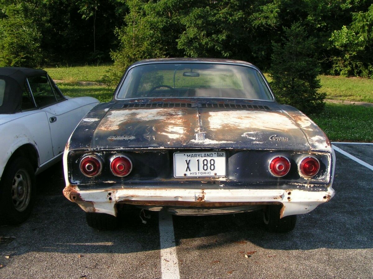 1967 BLUE AND WHITE Chevrolet Corvair Coupe