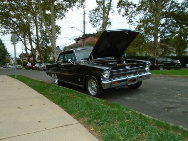 1967 Black Cherry Chevrolet Nova Sedan