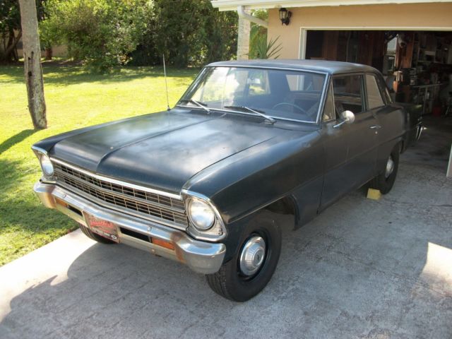 1967 Green Chevrolet Nova Sedan