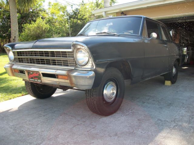 1967 Green Chevrolet Nova Sedan