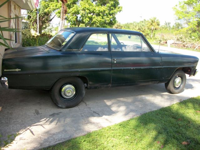 1967 Green Chevrolet Nova Sedan
