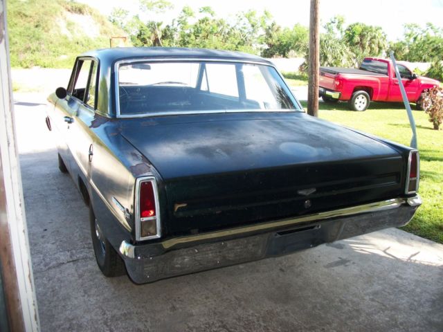 1967 Green Chevrolet Nova Sedan