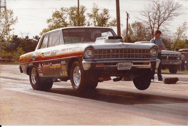 1967 Orange Chevrolet Nova Sedan