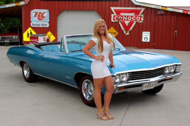 1967 Blue Chevrolet Impala Convertible