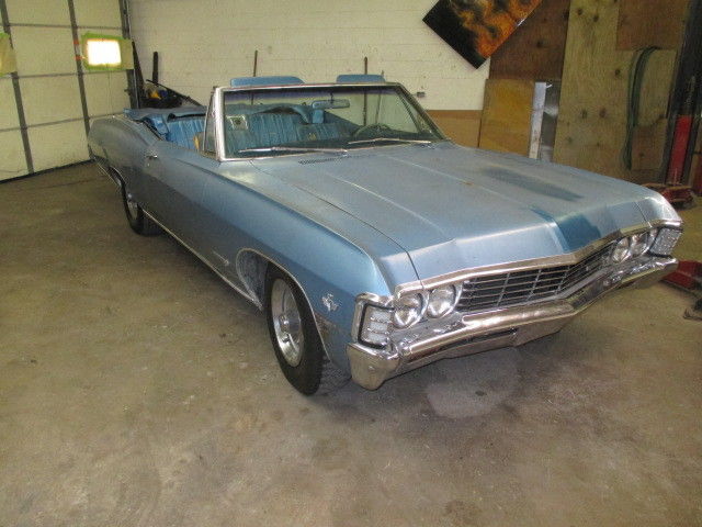 1967 Blue Chevrolet Impala Convertible