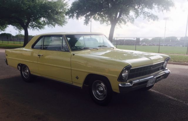 1967 Butternut Yellow Chevrolet Nova 2 Door