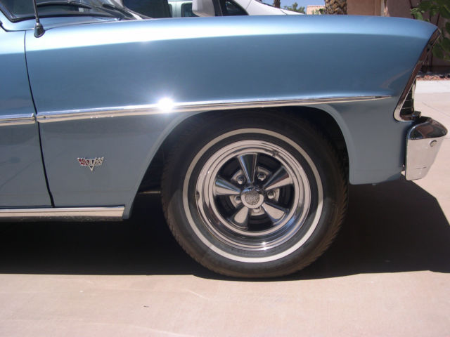 1967 Blue Chevrolet Nova 2  dr hard top