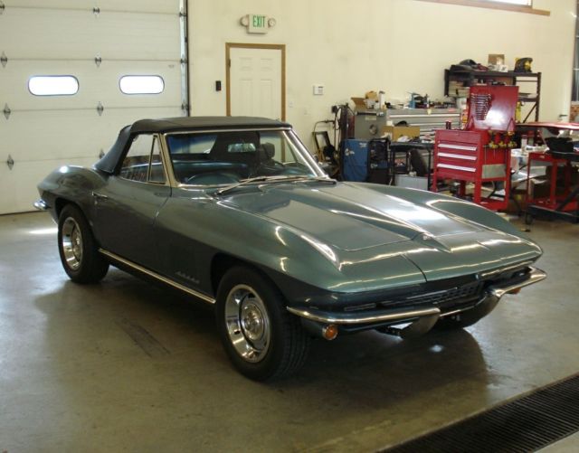 1967 Teal Chevrolet Corvette Convertible