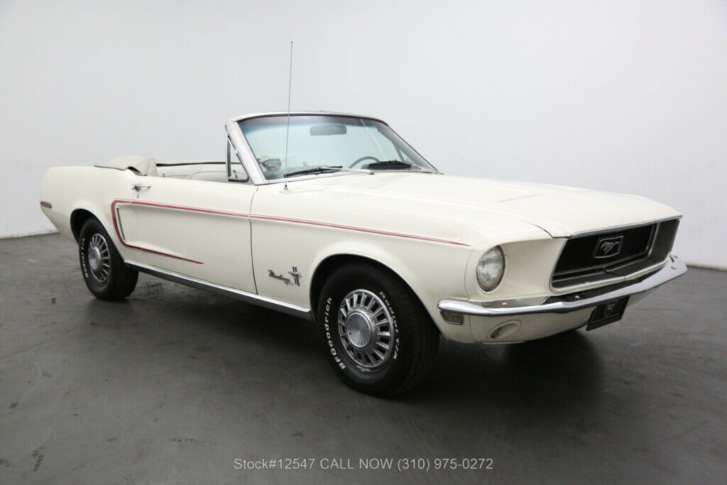 1967 White Ford Mustang