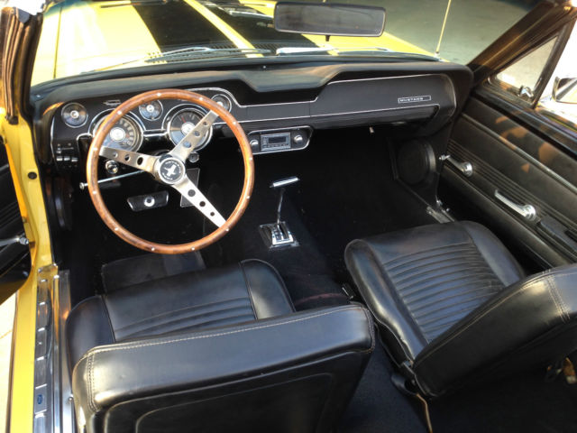 1967 Yellow with Black Stripes Ford Mustang Convertible