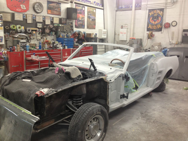 1967 Yellow with Black Stripes Ford Mustang Convertible