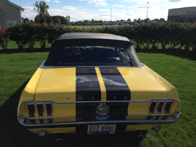 1967 Yellow with Black Stripes Ford Mustang Convertible