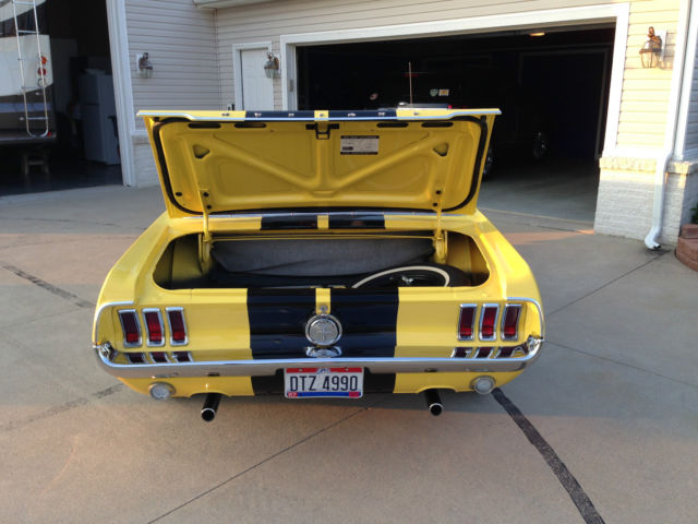 1967 Yellow with Black Stripes Ford Mustang Convertible