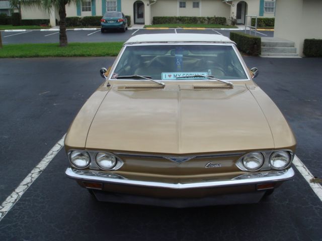 1967 Gold Chevrolet Corvair Convertible