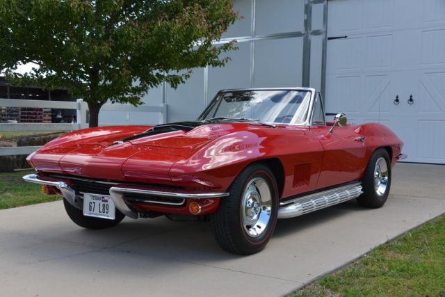 1967 Red Chevrolet Corvette Convertible