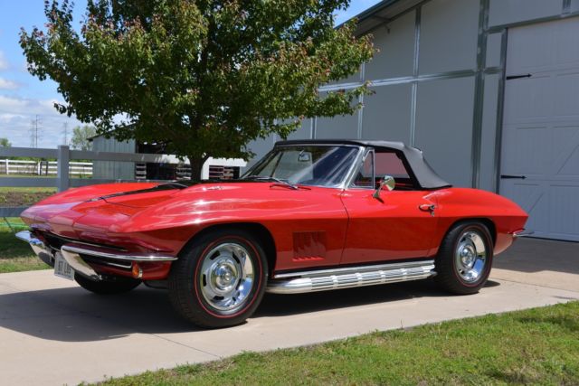 1967 Red Chevrolet Corvette Convertible