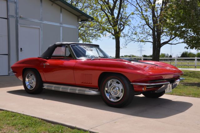 1967 Red Chevrolet Corvette Convertible