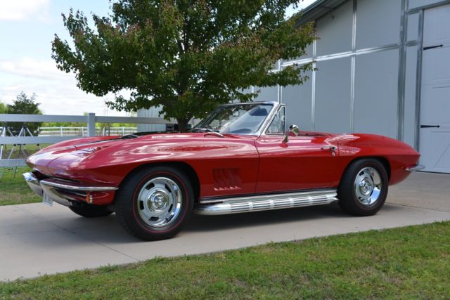 1967 Red Chevrolet Corvette Convertible
