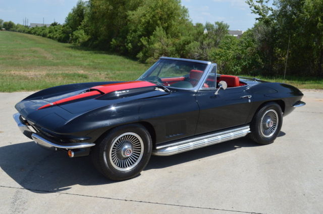 1967 Black Chevrolet Corvette Stingray Convertible