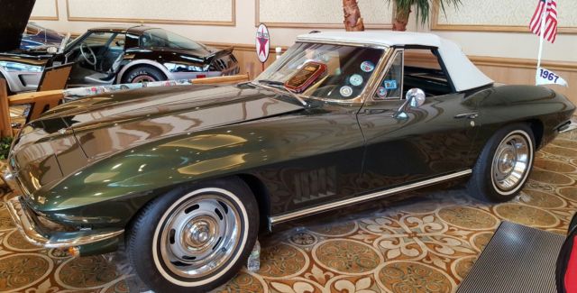 1967 Green Chevrolet Corvette Convertible