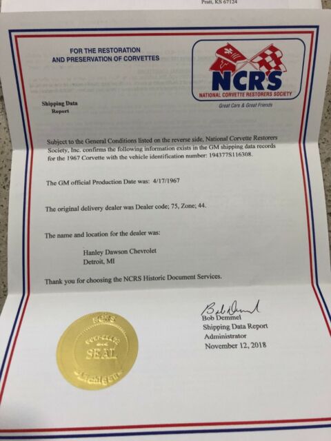 1967 Lynndale blue Chevrolet Corvette Coupe